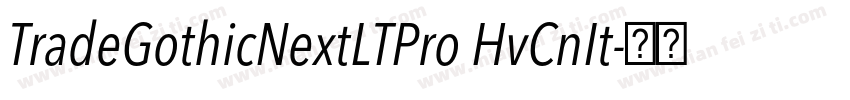 TradeGothicNextLTPro HvCnIt字体转换